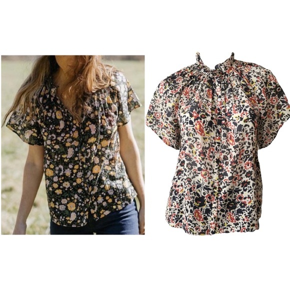 Apiece Apart Tops - Apiece Apart La Paz Blouse Antonia Floral Peasant Top Size 2